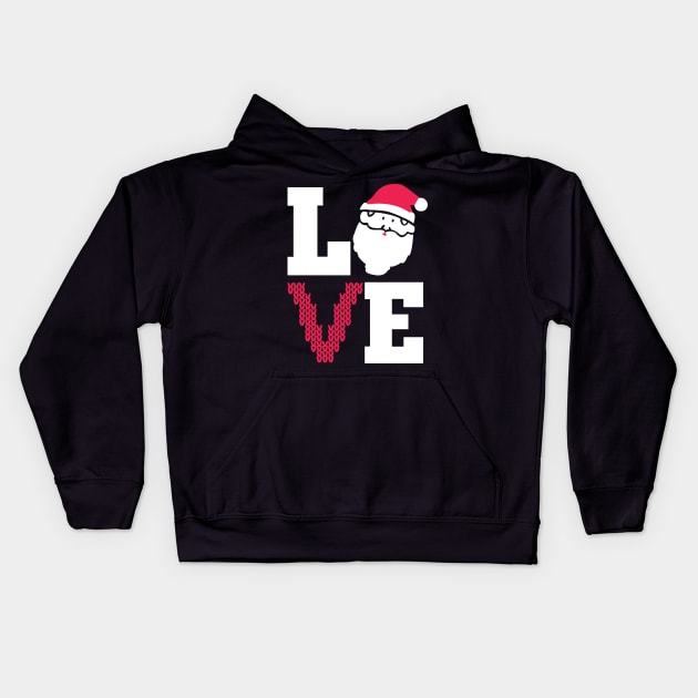 Love Christmas. Love Santa. Kids Hoodie by KsuAnn